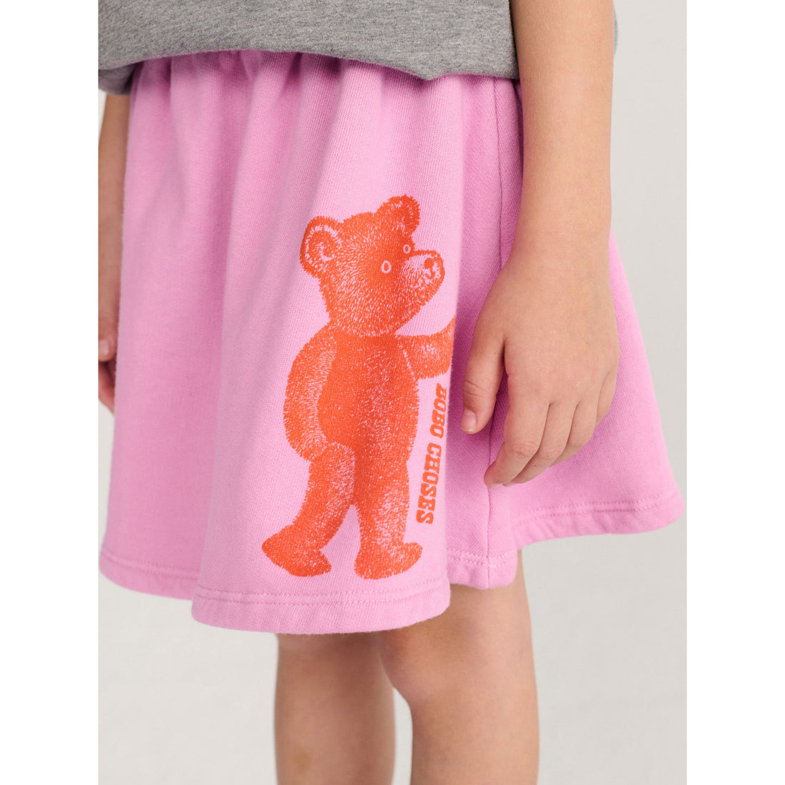 Bobo Choses Pink Soft Paw Monster Fleece Skirt