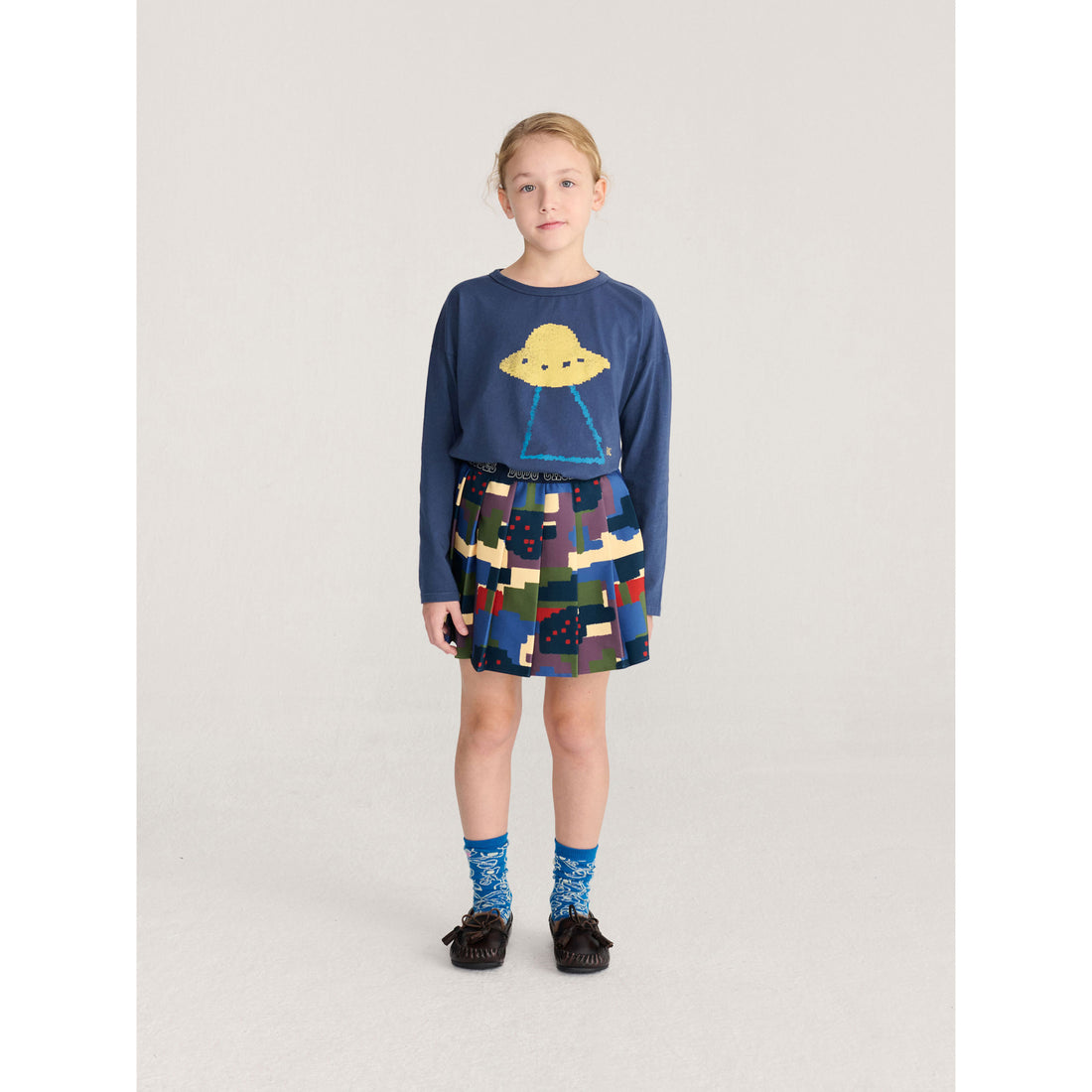 Bobo Choses Multicolor Paint Forest Pleated Skirt