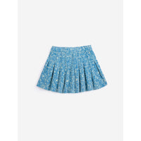 Bobo Choses Blue Sketchy Flowers Corduroy Skirt