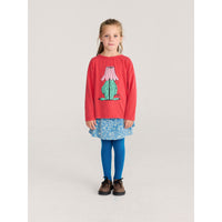 Bobo Choses Blue Sketchy Flowers Corduroy Skirt