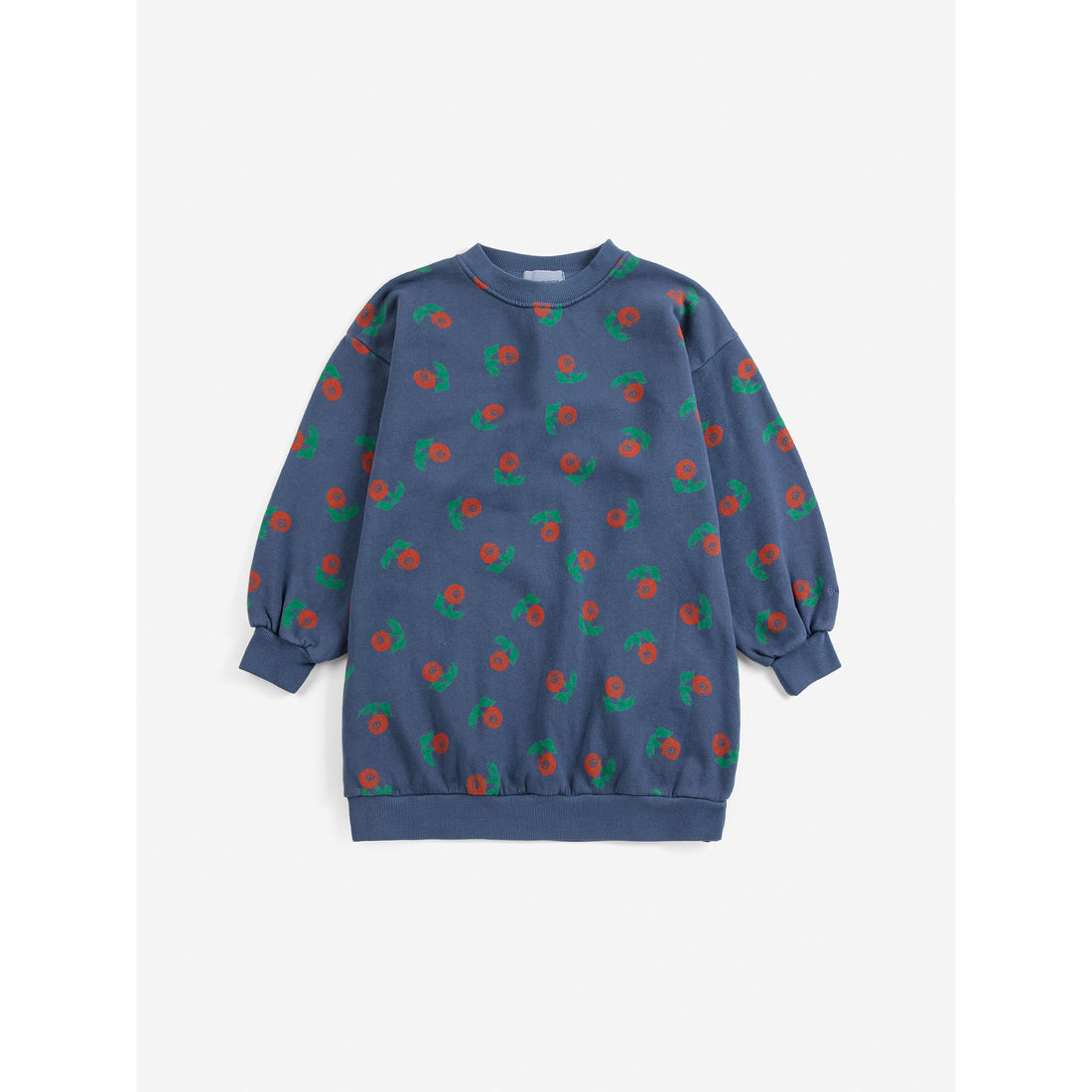 Bobo Choses Navy Blue Stamp Bloom All Over  Dress