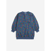 Bobo Choses Navy Blue Stamp Bloom All Over  Dress