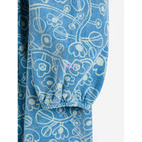 Bobo Choses Blue Sketchy Flowers Corduroy Dress