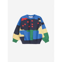 Bobo Choses Multicolor Paint Forest Jacquard Sweater