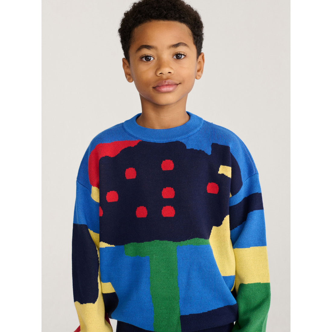 Bobo Choses Multicolor Paint Forest Jacquard Sweater