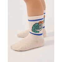 Bobo Choses Off-white Hug Hairy Monster Short Socks