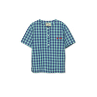 Wander and Wonder  Sky Check Henley Shirt