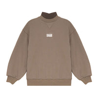 Calla Lili  Taupe Sweatshirt W Mockneck