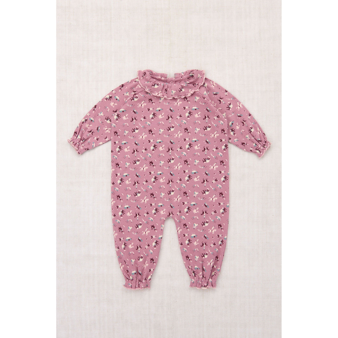 Misha and Puff Antique Rose Circus Baby Pierrot Onesie