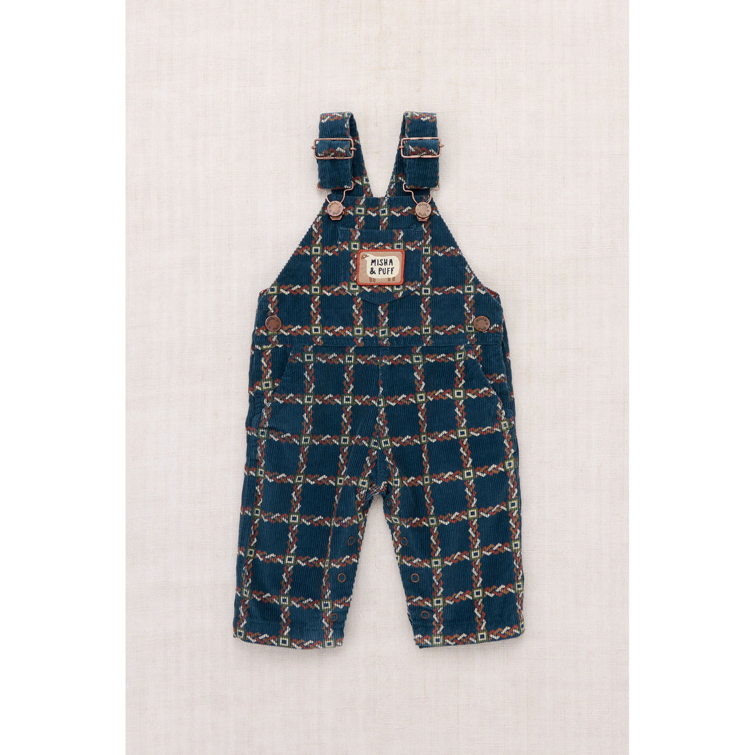 Misha and Puff Marine Blue Portico Baby Corduroy Carpenter Overall