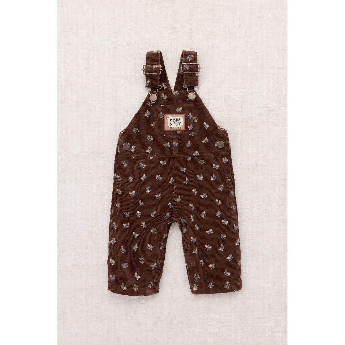 Misha and Puff Dark Roast Mariposa Baby Corduroy Carpenter Overall