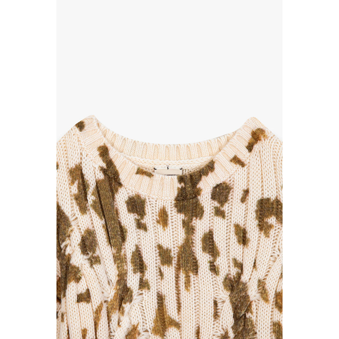 Bonton Brown Misty Cow Sweater