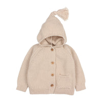 Buho Natural Baby Hooded Cardigan