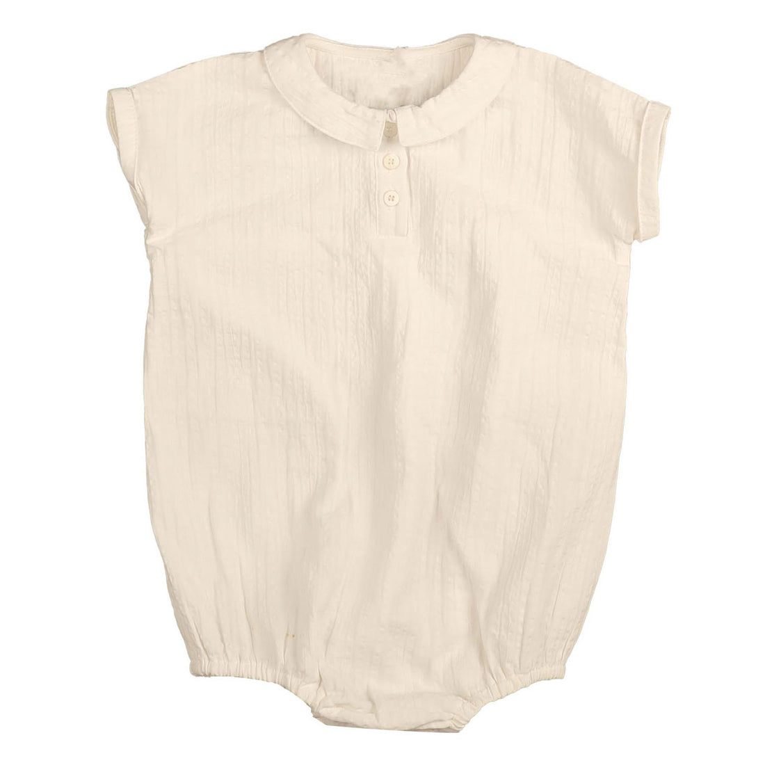 Belati White Boxy Collared Romper