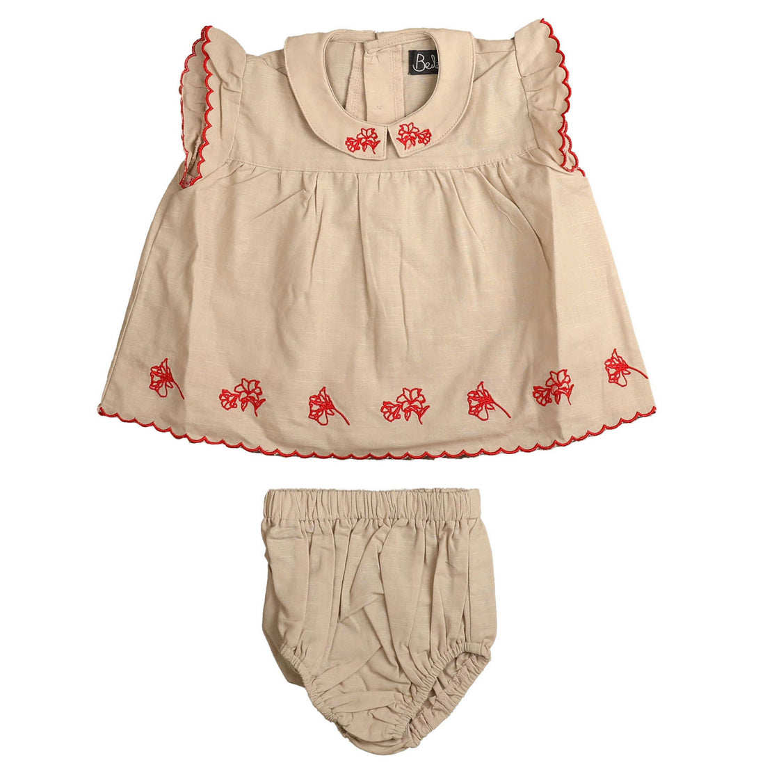 Belati Pink Embroidered Bloomer Set