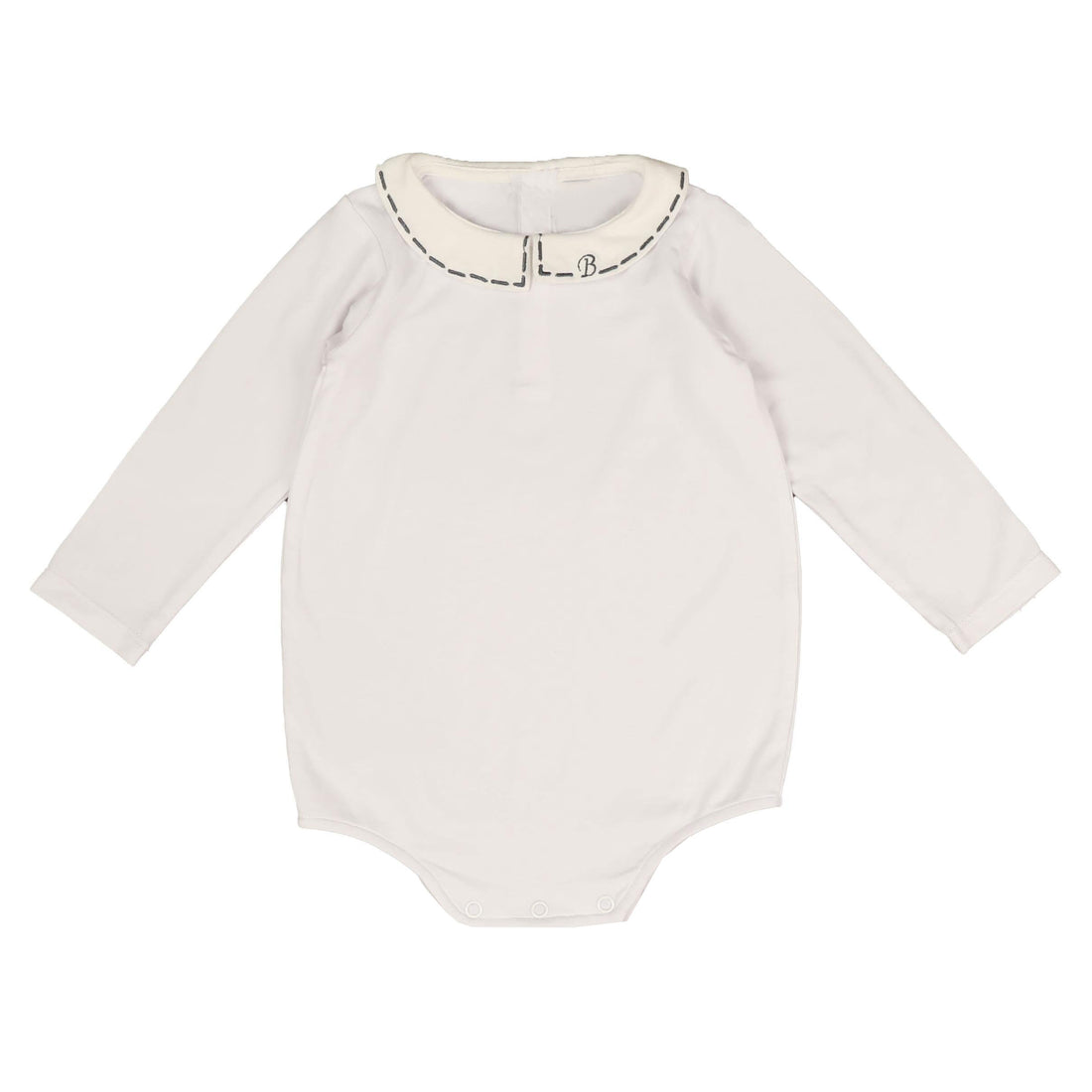 Belati  Ivory Embroidered Peter Pan Onesie