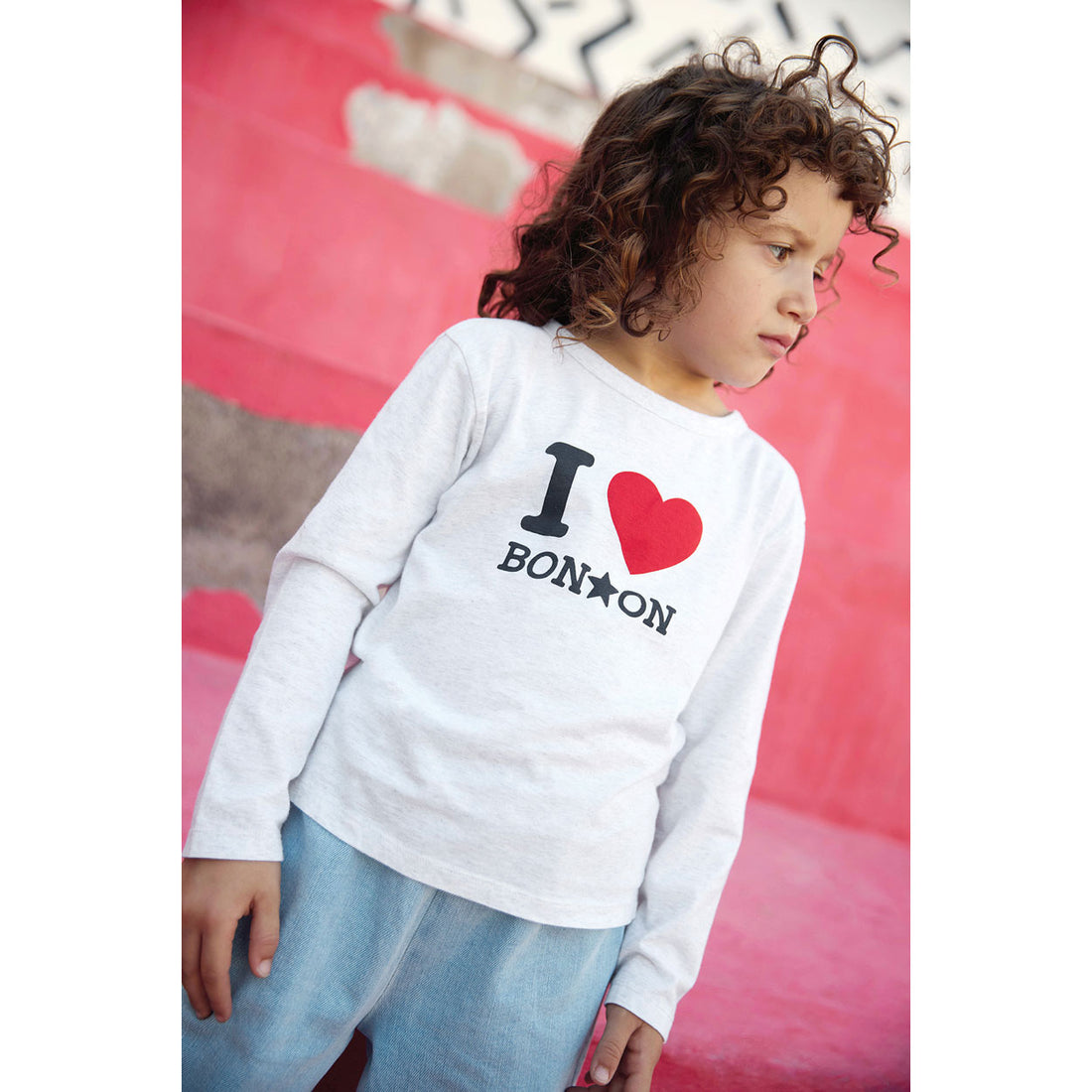 Bonton Grey Axo I Love Tee