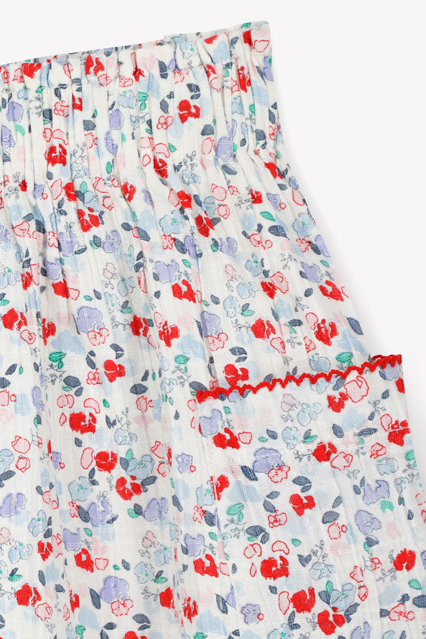 Bonton Elis Floral Ruche Skirt
