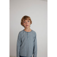 Bebe Organic Blue Check Rigel Shirt