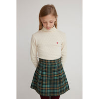 Bebe Organic Natural Heart Pointelle Turtleneck