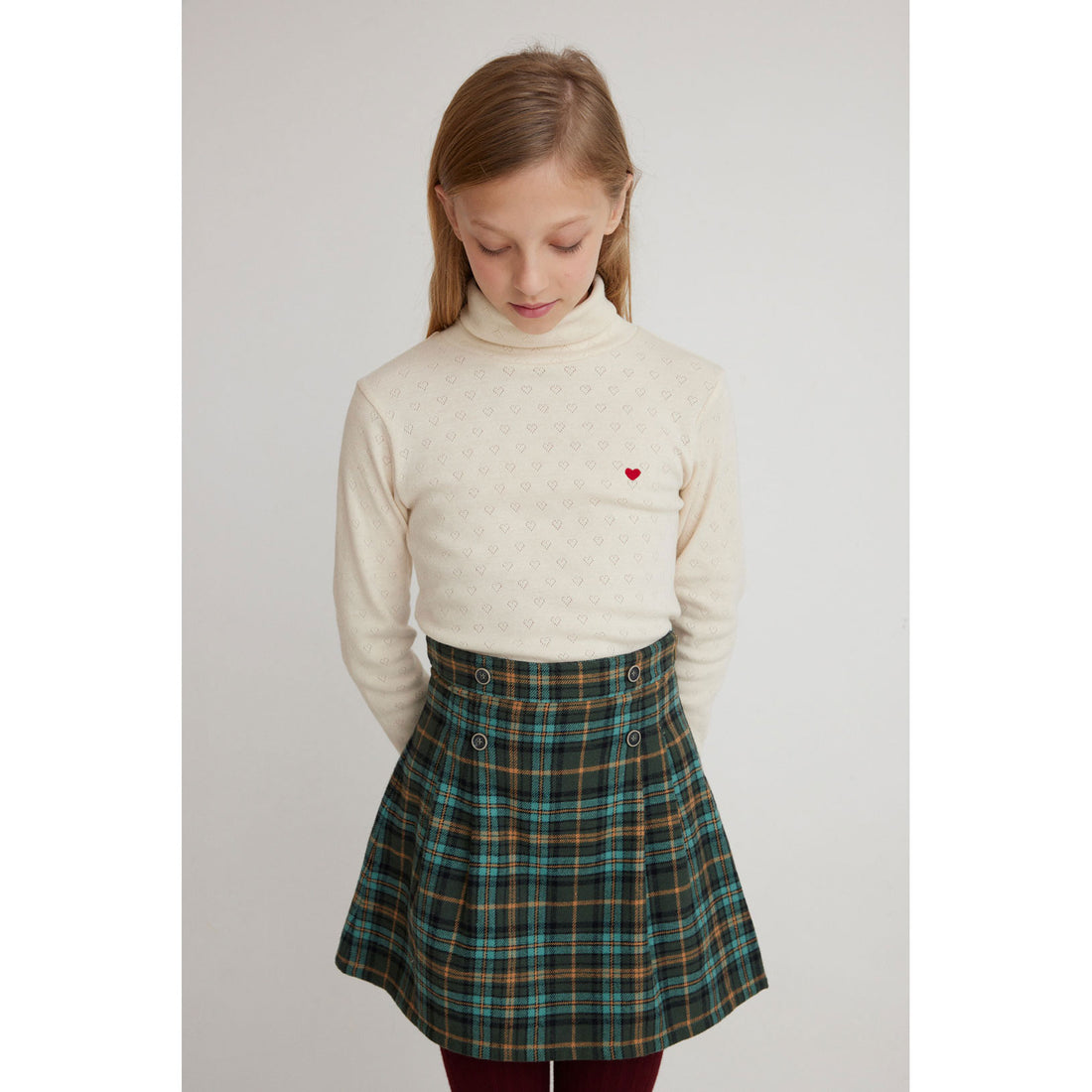 Bebe Organic Winter Check Seraphina Skirt
