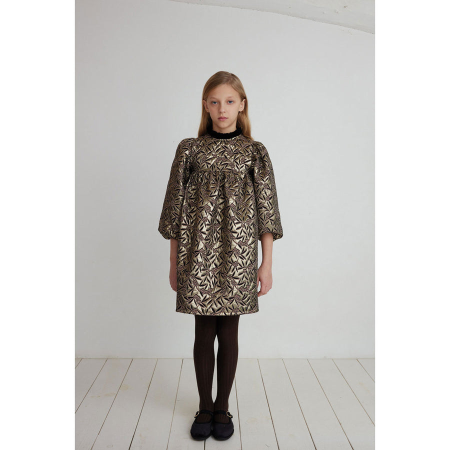 Bebe Organic Metallic Florals Isadora Dress