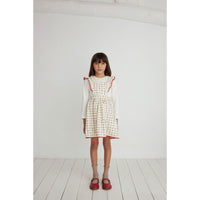 Bebe Organic Geometric Roses Lissy Apron Dress