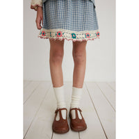 Bebe Organic Blue Check Rhea Skirt