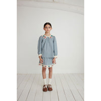 Bebe Organic Blue Check Rhea Skirt