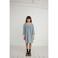 Bebe Organic Blue Check Rhea Dress