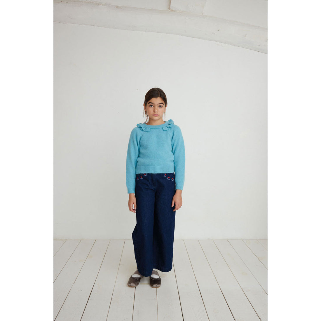 Bebe Organic Blue Mohair Bette Sweater
