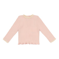 The New Society Rose Dust Betsy Baby Lace Tee