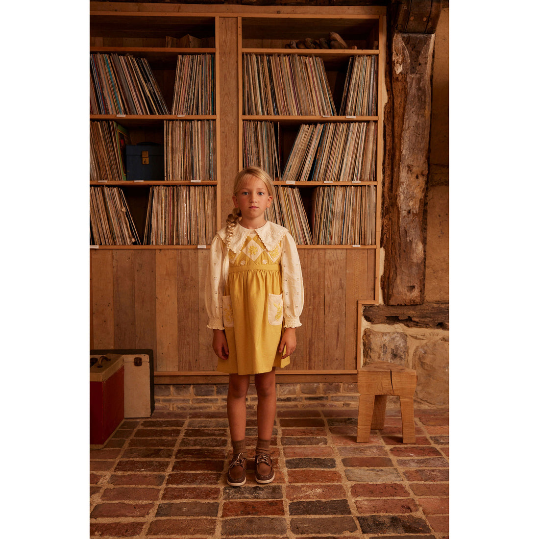 Apolina Honey Bibi Panelled Pinafore – Ladida