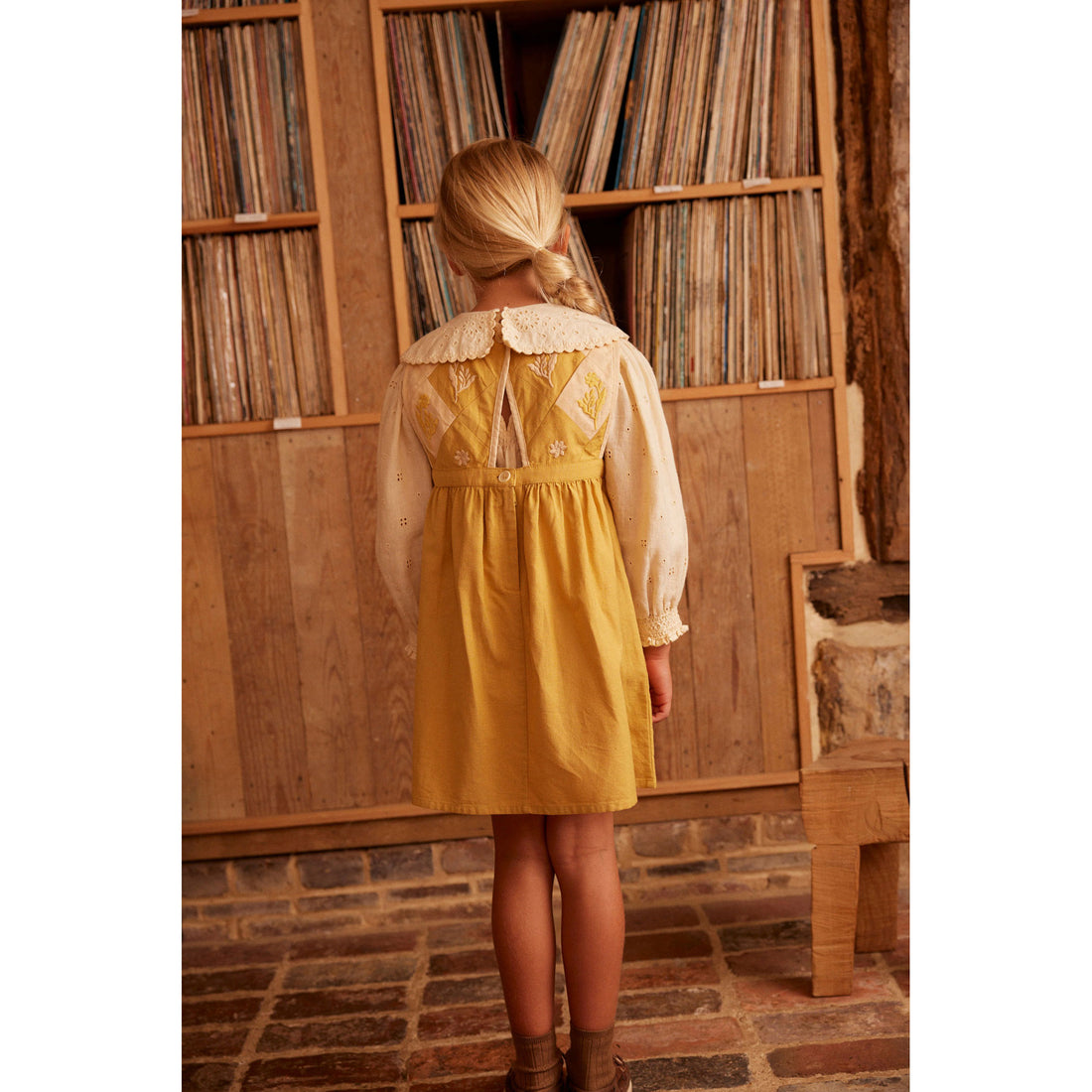 ワンピース Apolina Bibi Panelled Pinafore - Honey Apolina Honey Bibi Panelled Pinafore – Ladida