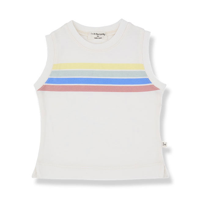1+ In The Family Off White Binibeca Baby Tank Top