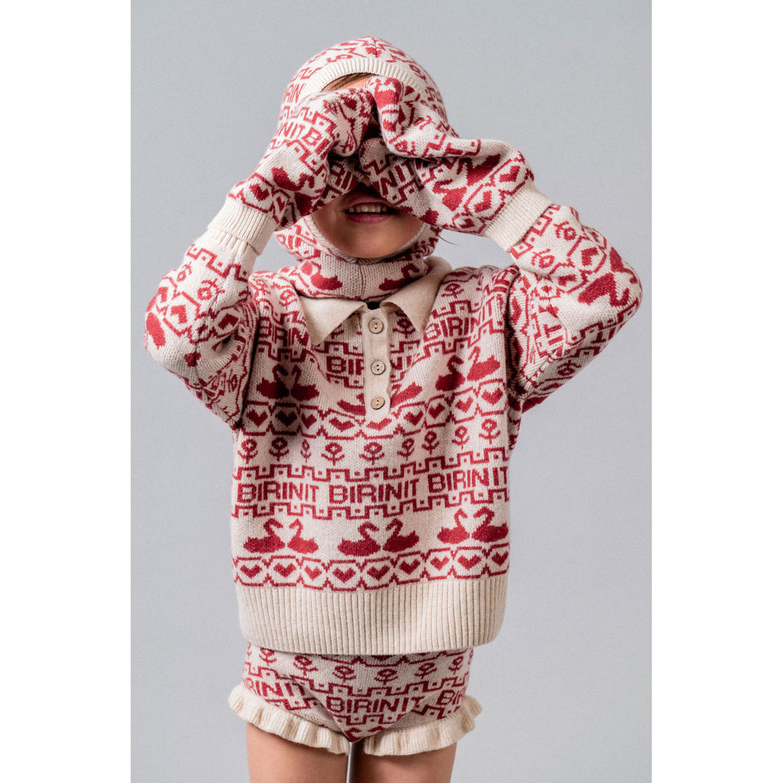 Birinit Cherry Ducks Knit Sweater