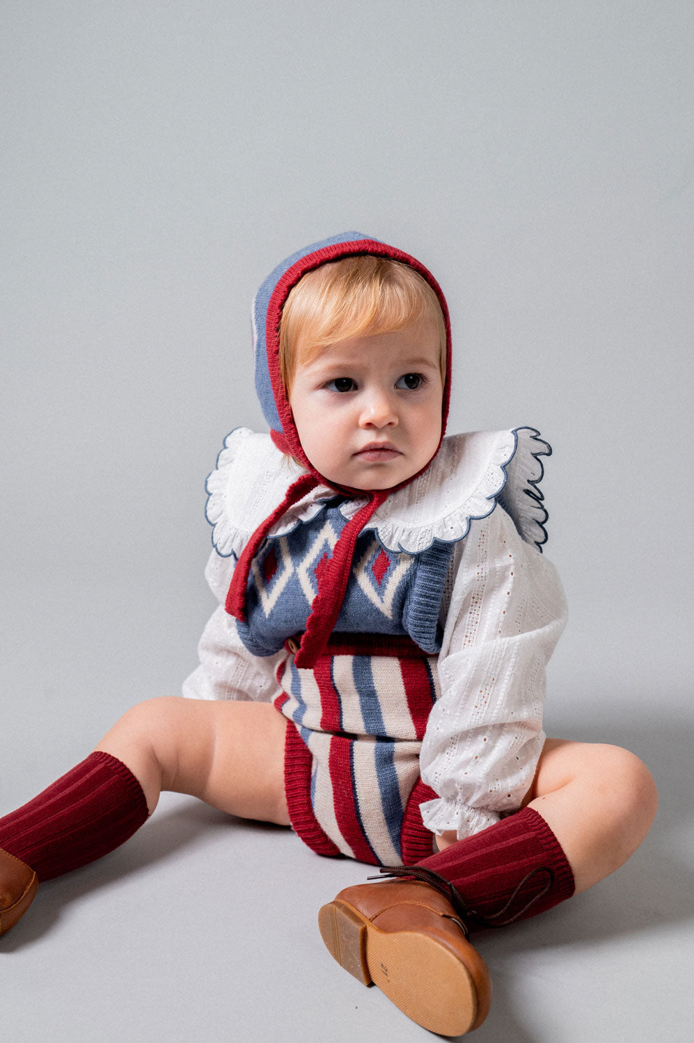 Birinit Argyle Knit Romper
