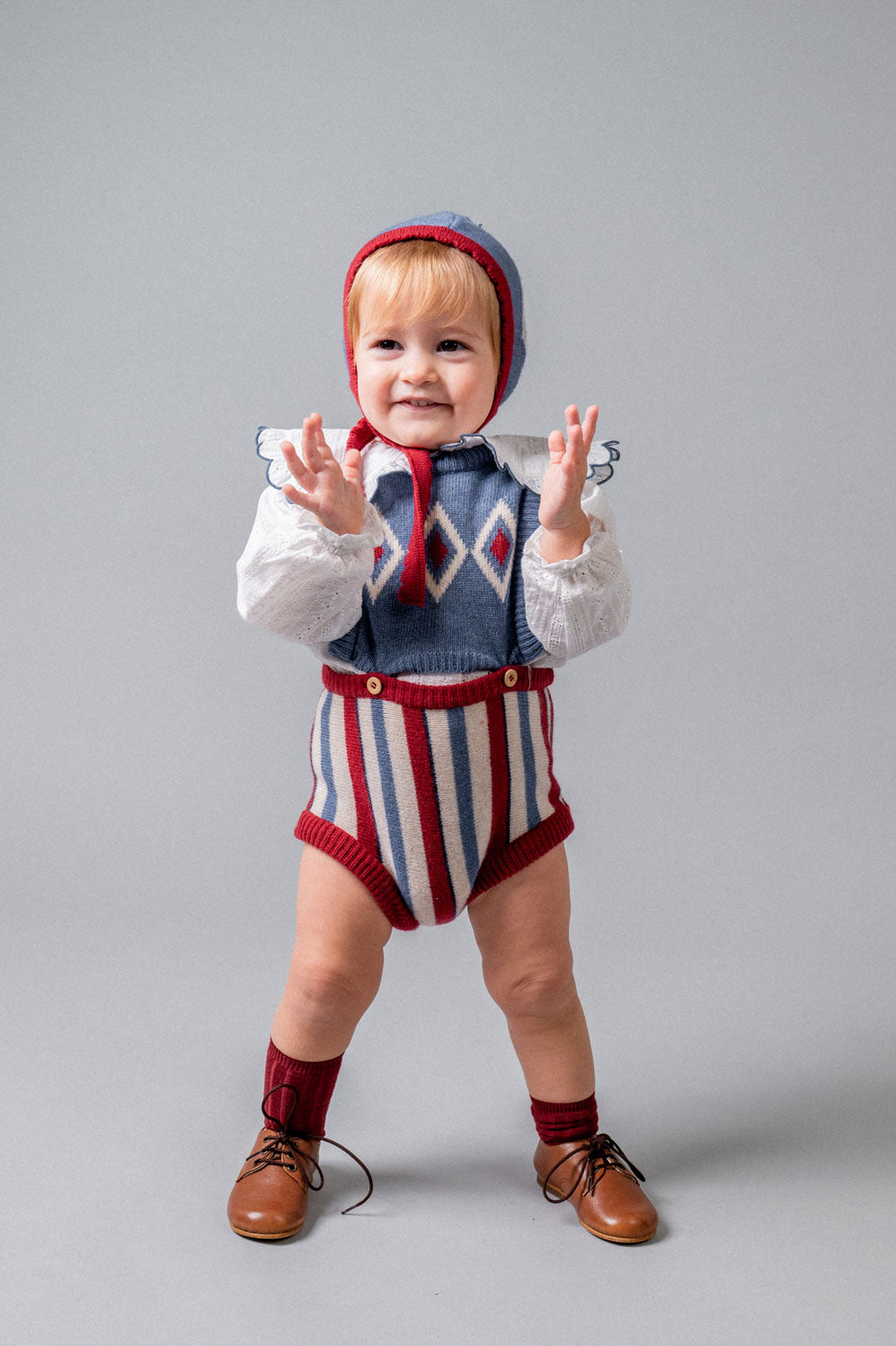 Birinit Argyle Knit Romper