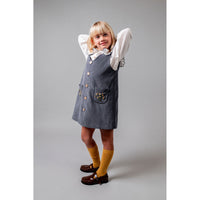 Birinit Storm Blue Coduroy Overall Dress