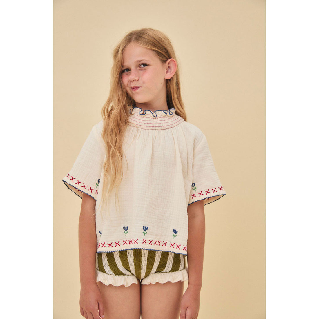 Birinit Tulipano Embroidered Blouse
