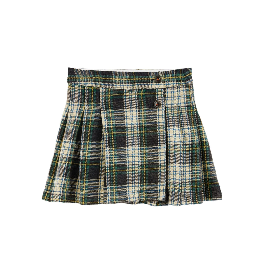 Bellerose Green Check Walis Skirt