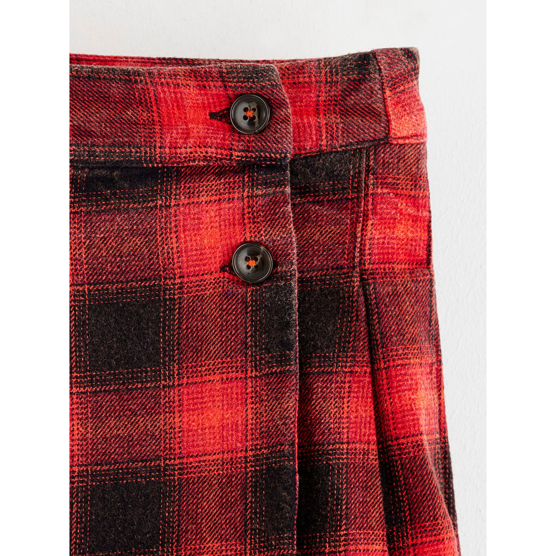 Bellerose Red Check Walis Skirt