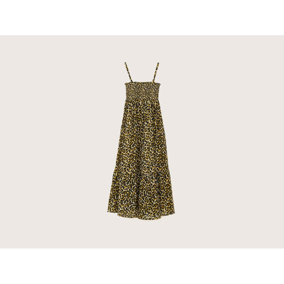 Bellerose Leopard Tiered Maxi Heather Dress