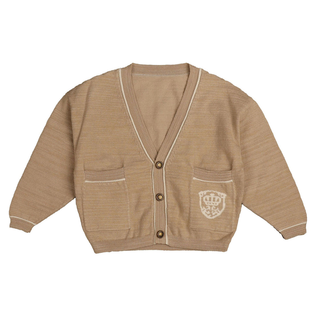 Belati Beige Slub Cardigan