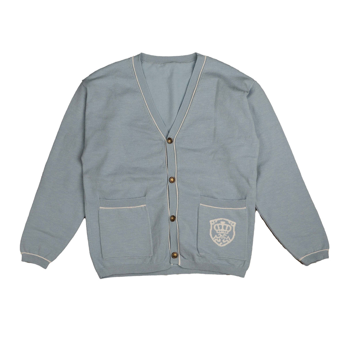 Belati Powder Blue Slub Cardigan