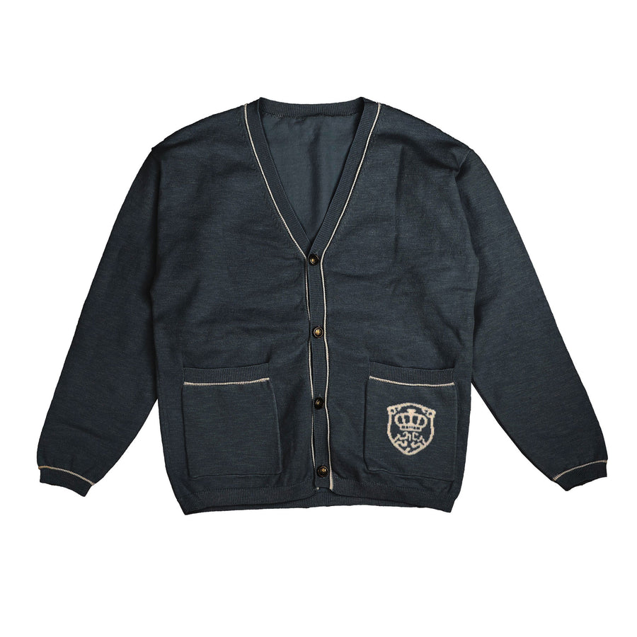 Belati Navy Slub Cardigan