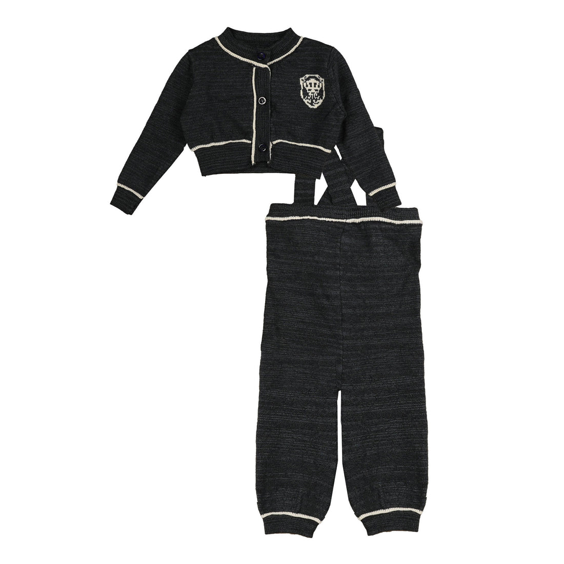 Belati Navy Slub Long Set