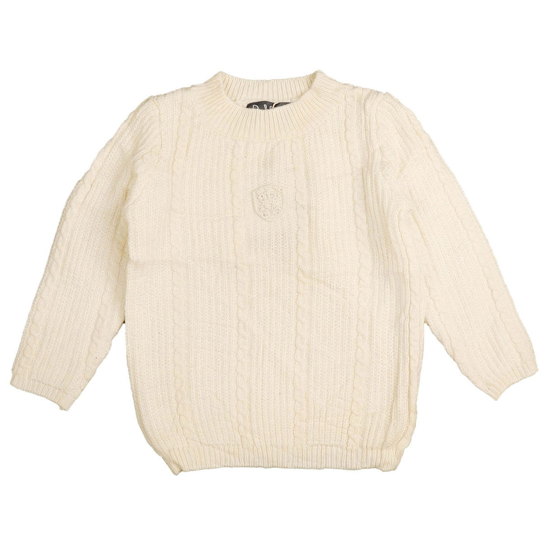 Belati Ivory Mock Neck Cable Knit