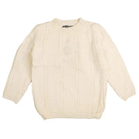 Belati Ivory Mock Neck Cable Knit