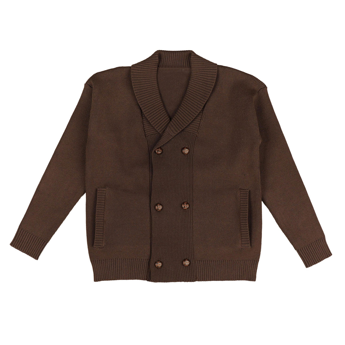 Belati  Mocha Double Breasted Shawl Cardigan